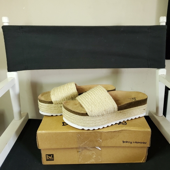 DIRTY LAUNDRY Womens Palm Espadrille Wedge Sandal Size 7.5, Natural Jute - Picture 5 of 12